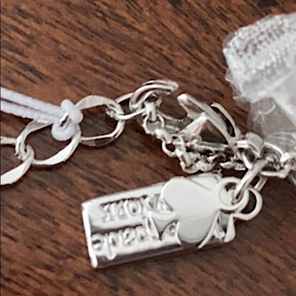 🆕🔥♠️KATE SPADE GORGEOUS FULL CIRCLE STERLING SILVER&CLEAR STUDS NECKLACE👀PICS - Picture 8 of 17